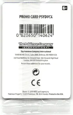 SEALED Psyduck SM199 Detective Pikachu Target Exclusive Promo Pokemon Card - Image 2