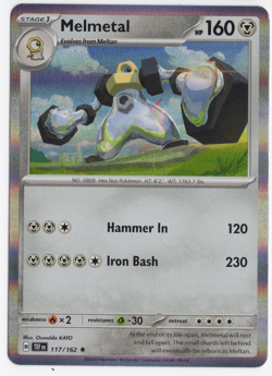 Melmetal 117/162 Temporal Forces Holo Pokemon Card - Image 1