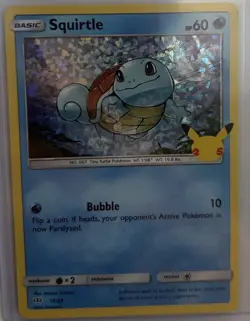 Pokemon Squirtle 017/025 McDonald's 25th Anniversary Promo Holo 60 HP Card - Image 1