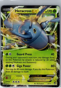 Heracross EX 4/111 XY - Furious Fists - Pokemon Card - NM - Image 1