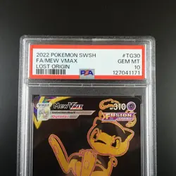 PSA 10 Mew Vmax TG30/TG30 Pokemon Lost Origin Holo Full Art Graded Card - Image 2