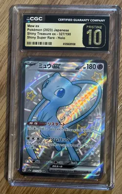 CGC 10 Pristine Mew ex Shiny 327/190 SSR Shiny Treasure ex sv4a Pokemon Card - Image 1
