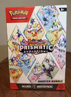 Pokemon Scarlet & Violet Prismatic Evolutions Booster Bundle Box 6 Packs - Image 1