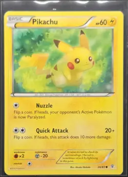 Pikachu 26/83 Generations Common Pokemon 2016 - Image 1
