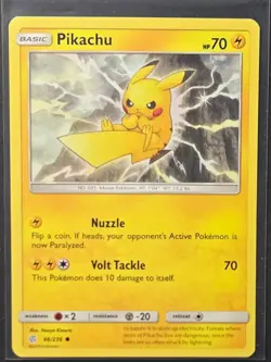 Pikachu 66/236 Cosmic Eclipse Common Pokemon 2019 - Image 1
