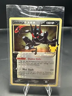 Pokemon Greninja Gold Star Promo Holo SWSH144 Celebrations Sealed C - Image 2