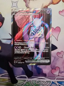Pokemon TCG Team Rockets Mewtwo EX 213/182 Full Art Destined Rivals - Image 1