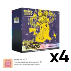 Pokemon Center Surging Sparks ETB - Factory Sealed x4 *Opened Case* - Image 1