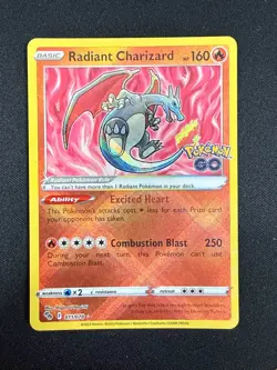 Radiant Charizard - 011/078 - Radiant Rare Pokemon GO - Pokemon (NM) - Image 1