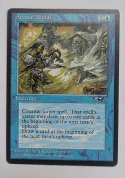Magic Mtg Alliances Arcane Denial (Sword) moderately played - Image 1