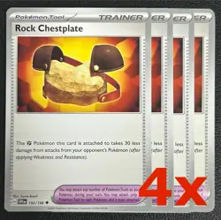 4x Rock Chestplate 192/198 x4 Scarlet & Violet Base Playset Pokemon TCG - Image 1