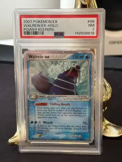 2007 POKEMON EX POWER KEEPERS #99 WALREIN EX-HOLO PSA 7 - Image 1