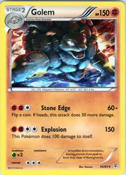 Golem 45/83 - Pokemon TCG XY Generations - Holo Rare (LP) - Image 1