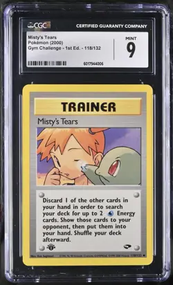 Low pop! CGC 9💧Misty's Tears Gym Challenge 1st Edition 118/132 Pokemon (psa) - Image 1