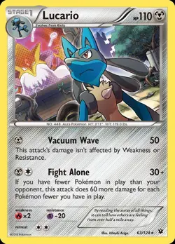 Pokemon Lucario (63/132) Fates Collide LP HOLO - Image 1