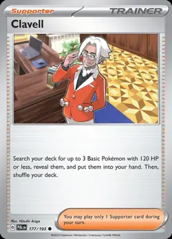 Pokemon Clavell (177/279) Paldea Evolved LP REVERSE HOLO - Image 1