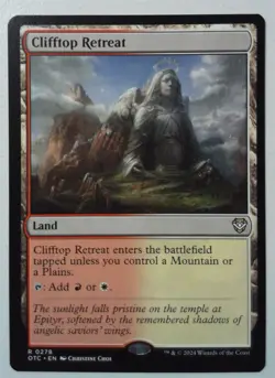 Clifftop Retreat *Rare* Magic MtG x1 OTC Commander Outlaws - Image 1