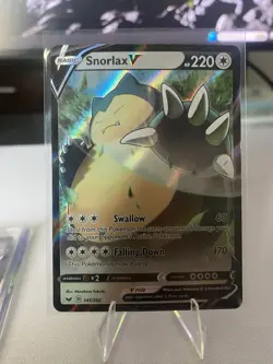 Pokemon Snorlax V Swsh01 Sword & Shield Ultra Rare Holo Basic 141/202 - Image 1