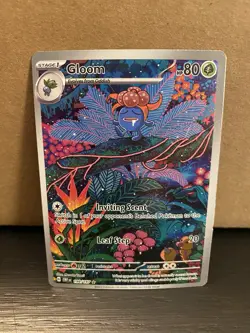 Pokemon Gloom 198/197 SV03 Obsidian Flames Full Art Holo Illustration Rare HP - Image 1