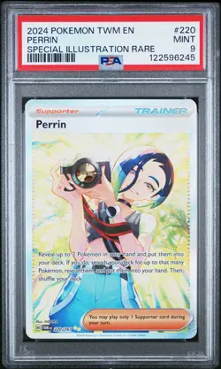 2024 POKEMON TWM EN-TWILIGHT MASQUERADE SPECIAL ILLUSTRATION RARE PERRIN PSA 9 - Image 1