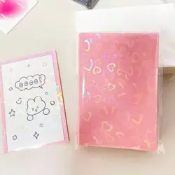 50x Card Sleeves Hologram Herze Rosa fur Yu-Gi-Oh Karten TCG Kartenhullen NEU - Image 1