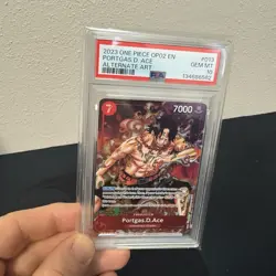 PSA 10 GEM MINT Portgas D. Ace Paramount War Alt Art OP02-013 One Piece TCG - Image 3
