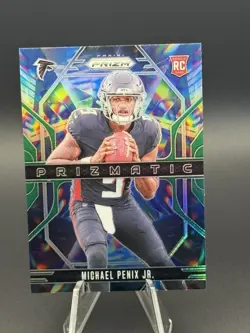 2024 Panini Prizm - Prizmatic Michael Penix Jr. #10 Green Prizm (RC) - Image 1