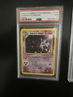 Pokemon TCG Sabrina's Gengar Gym Heroes Holo PSA 7 2000 #14/132 Unlimited - Image 1