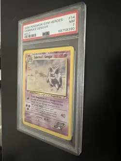Pokemon TCG Sabrina's Gengar Gym Heroes Holo PSA 7 2000 #14/132 Unlimited - Image 3