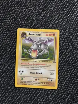Pokemon TCG Aerodactyl Fossil Set Unlimited Holo Rare 1/62 HP - Image 3