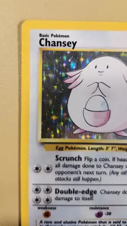 1999 Pokemon Base Set Chansey Holo - see video of Holo & Card - Image 3