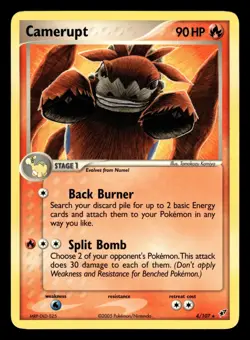 Camerupt 4/107 Rare Ex Deoxys Set Pokemon Card - Image 1