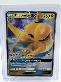 Pokemon Dragonite GX Ultra Rare Holo HP 250 37/70 Dragon Majesty Card - Image 1