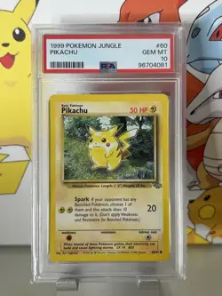 🔹PSA 10 GEM MINT🔹Pikachu 60/64🔸Jungle Set 1999 WOC Pokemon TCG English Card - Image 1