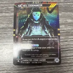 Neuroscape Hex, Codemancer GEN Iconic Hacker Card 001/255 QR Juni Frio - Image 1