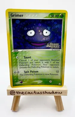 Ex Team Rocket Returns Grimer Reverse Holo with NICE SWIRL 56/109 - MP - Image 1