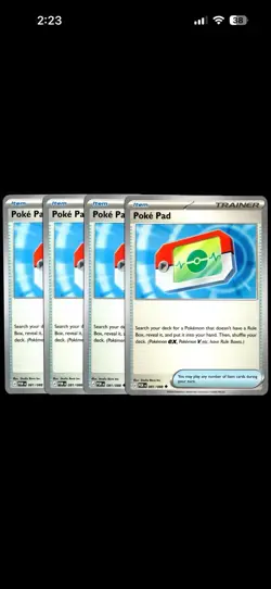 Pokemon TCG 4x Poke Pad 081/088 2026 Perfect Order Uncommon Playset - NM - Image 1