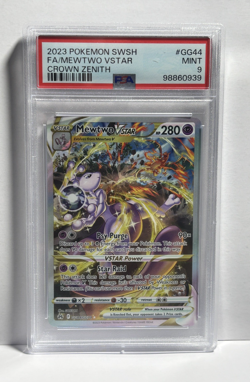 Pokemon Mewtwo VSTAR Crown Zenith Galarian Gallery Full Art #GG44 PSA 9 Mint - Image 1