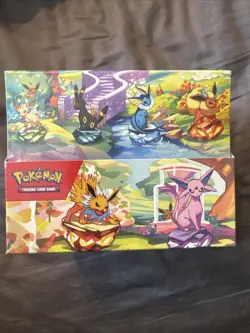 Pokemon TCG Prismatic Evolutions Mini Tin Display Case, 8 Tins, Factory Sealed - Image 1