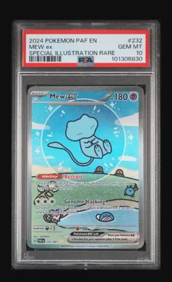 Pokemon Mew EX Paldean Fates Special Illustration #232 PSA 10 Gem Mint - Image 1