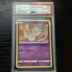 Pokemon TCG 2019 Hidden Fates Mew 32/68 Rare Regular PSA 10 Basic English HP 80 - Image 1