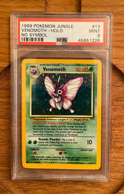 1999 Pokemon Jungle VENOMOTH NO SYMBOL 13/64 PSA 9 PSA # 45851228 - Image 2