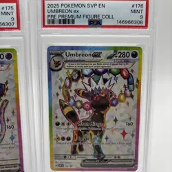 POKEMON PSA9 ESPEON EX 175 & PSA 9 UMBREON EX 176 PROMO PRISMATIC EVO SEQUENTIAL - Image 3