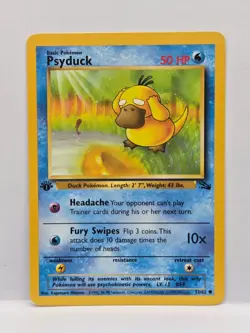 Psyduck 53/62 Fossil 1st Edition Pokemon TCG LP - Image 1