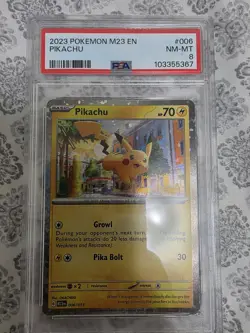 Pokemon TCG Pikachu 006/015 McDonald's Promo Holo 2023 EN 70 HP PSA 8 - Image 1