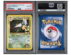 2000 Pokemon Koga's Beedrill 9/132 Gym Challenge Holo PSA 8 - Image 3