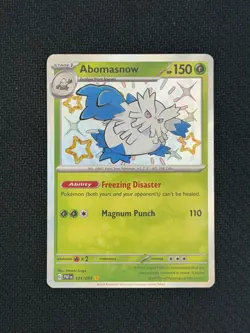 Pokemon TCG Scarlet & Violet Paldean Fates Abomasnow Shiny Holo 101/091 - Image 1