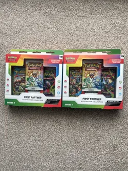 Pokemon TCG First Partner Illustration Collection Box X2 - NEW SEALED - Image 1
