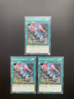 Yugioh Limiter Removal OP11-EN017 Unlimited Edition Common NM/LP X3 - Image 1