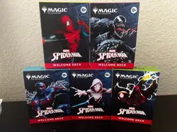 SDCC 2025 Magic The Gathering x Spider-Man Complete Welcome Deck Set (5) - Image 1